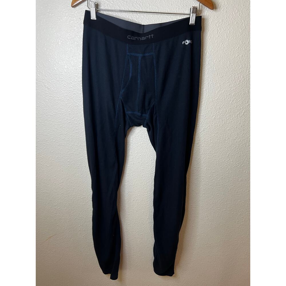 Carhartt navy blue thermal mid weight base layer pants long johns MEN LARGE TALL